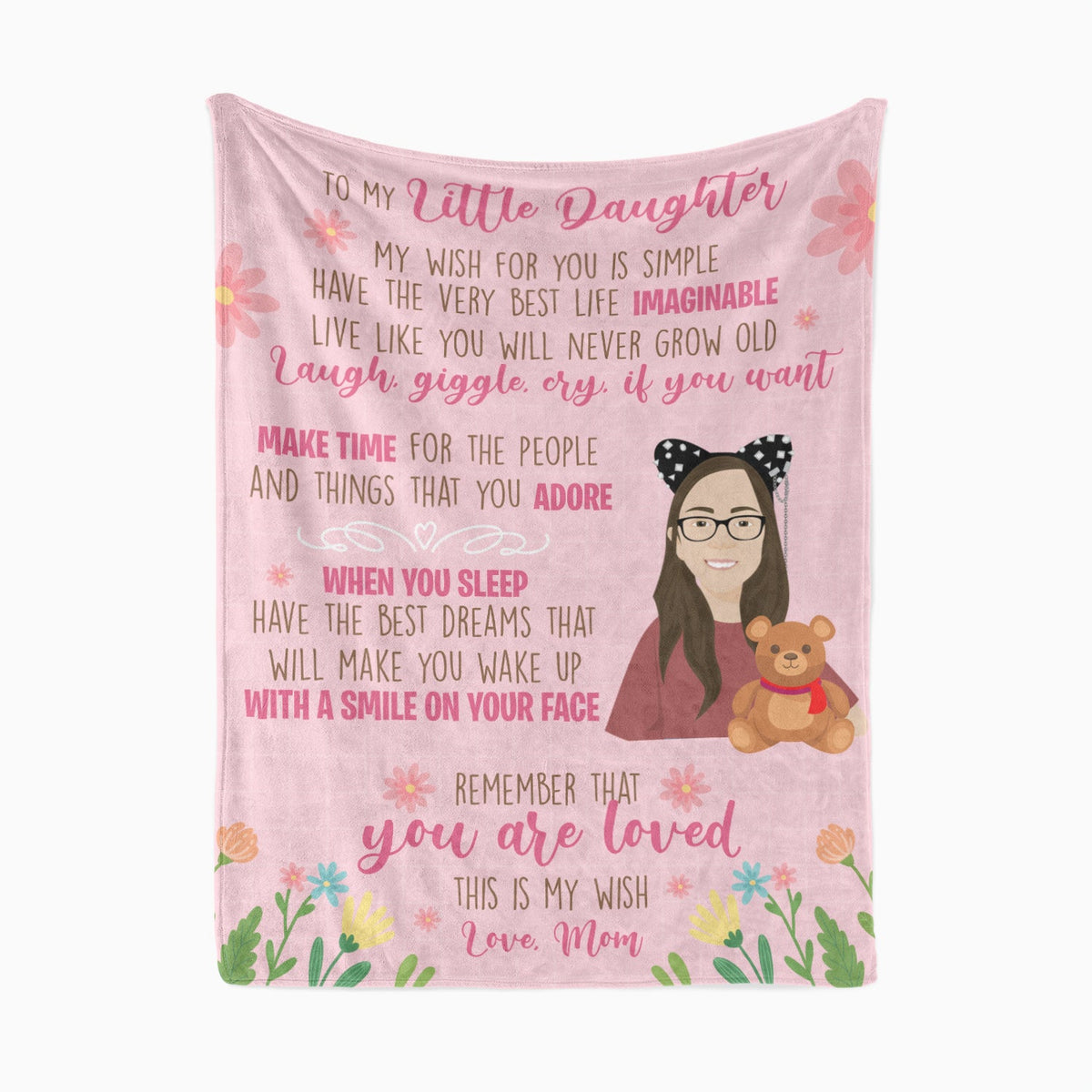 Personalized To My Daughter Blanket From Mom