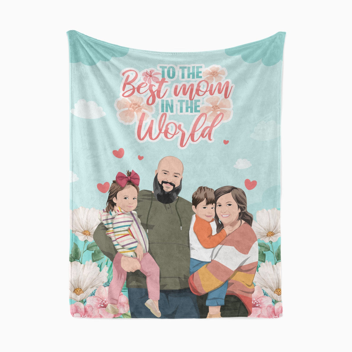 Best Mom in the World Blanket Personalized