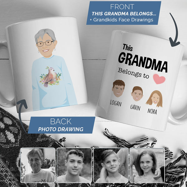 This Grandma Belongs to Photo Mug Personalized