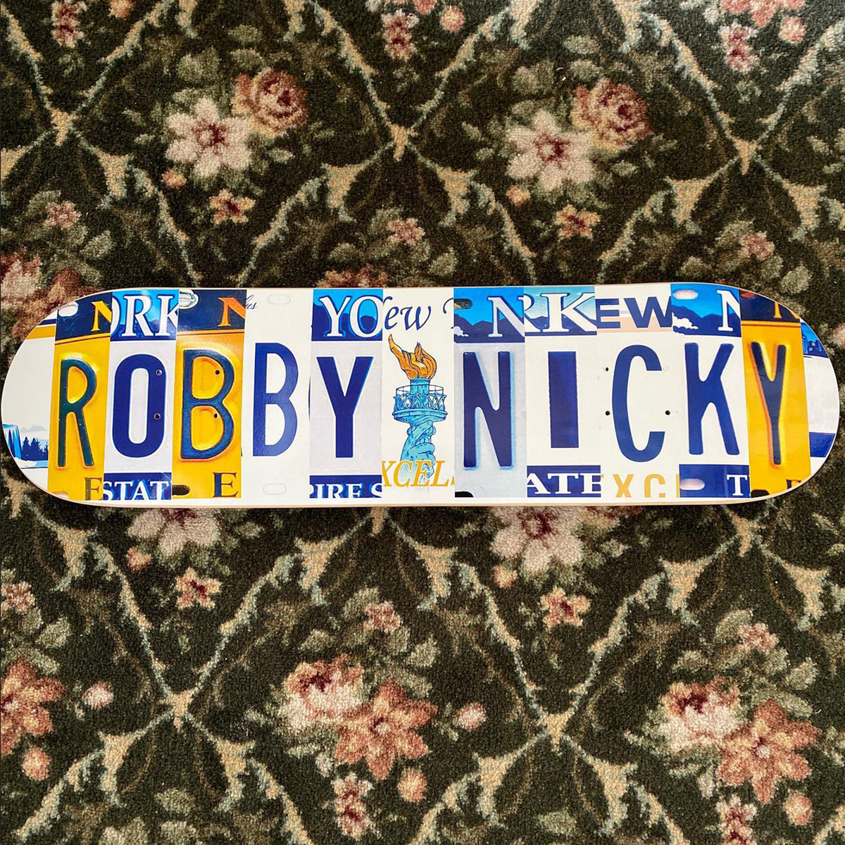 Custom License Plate Skateboard Wall Art