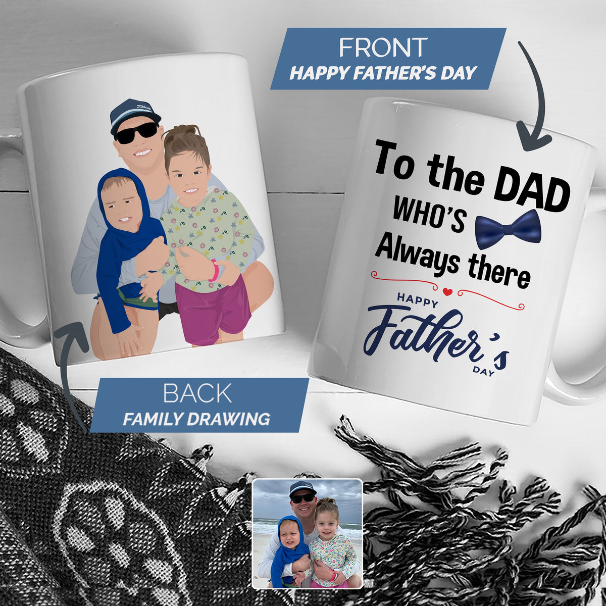 Personalized Fathers Day Photo Mug