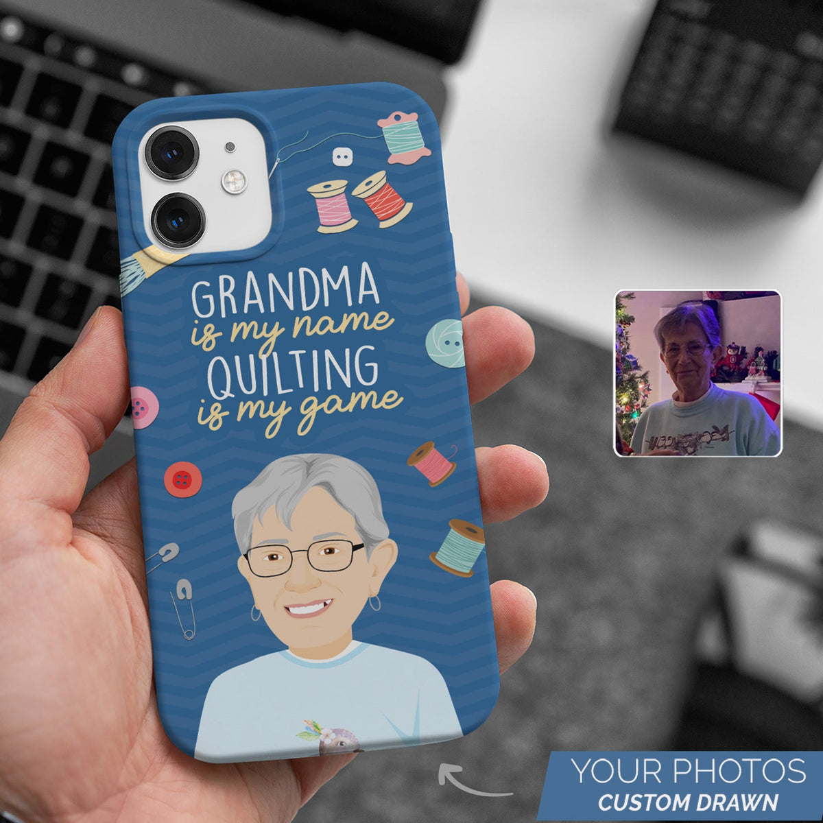 Quilting Grandma Phone Case Personalized