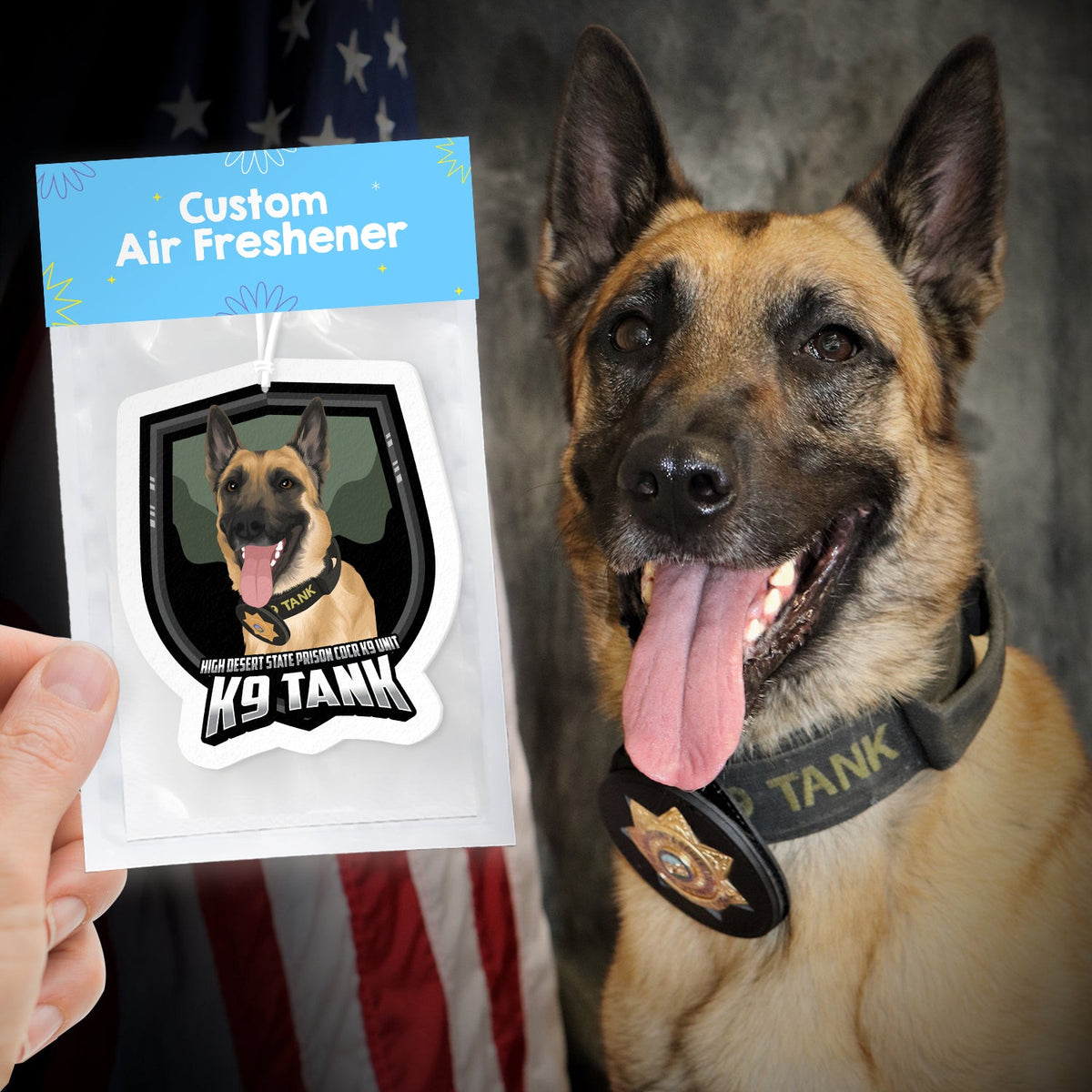 Personalized K9 Dog Air Freshener