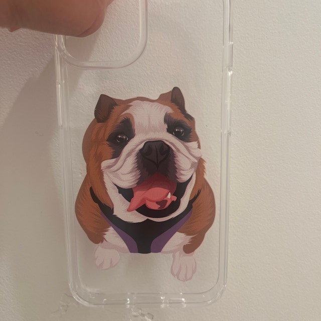 Custom Dog Drawing Clear Case