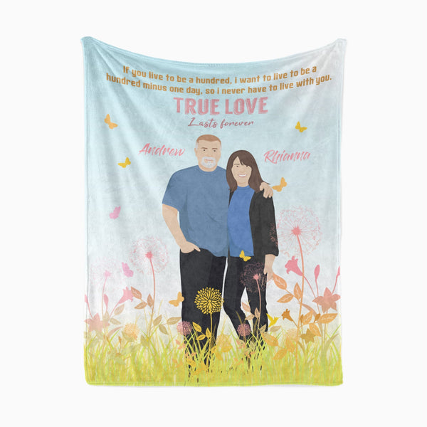 Personalized Couples Blanket with Names