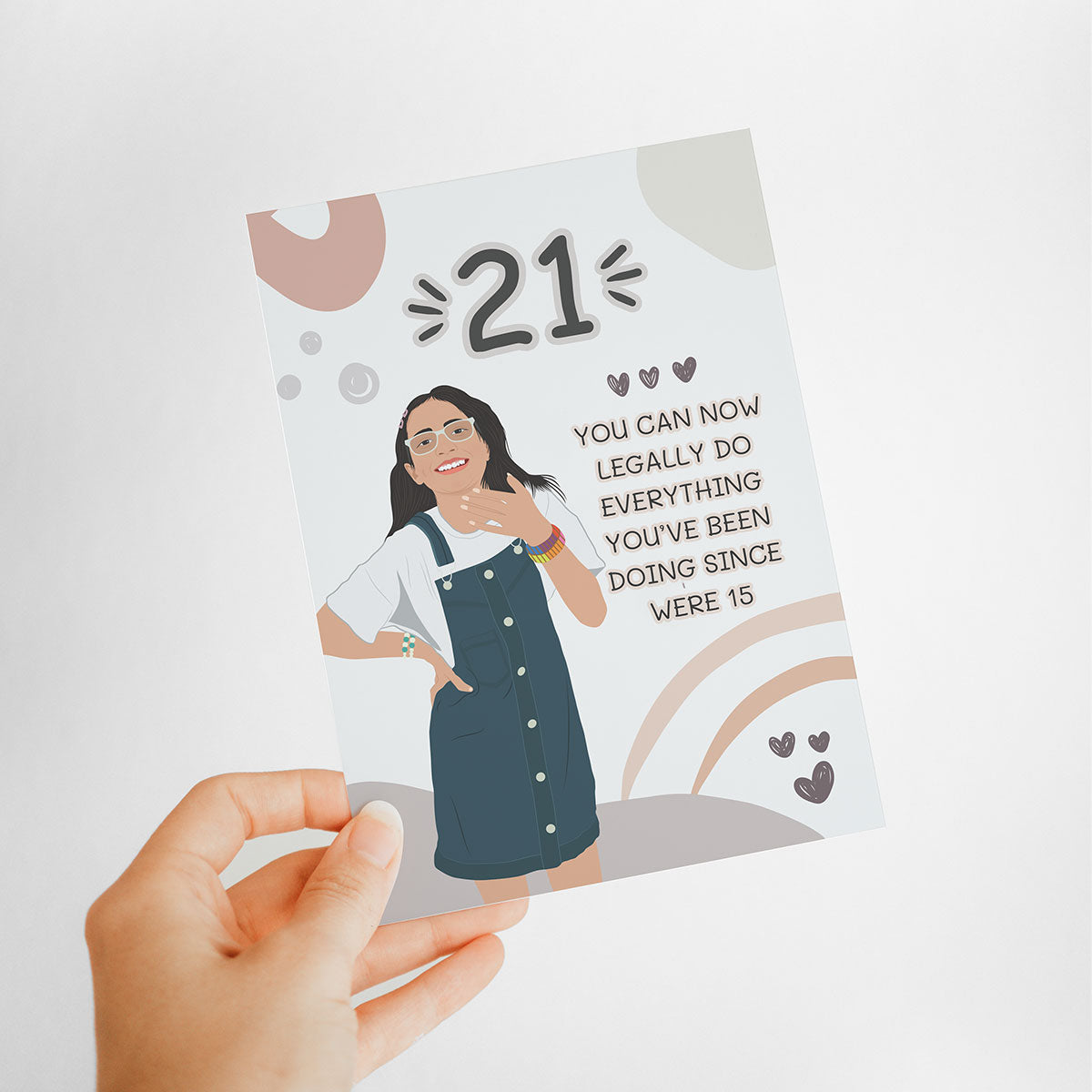 Personalized 21st Birthday Card