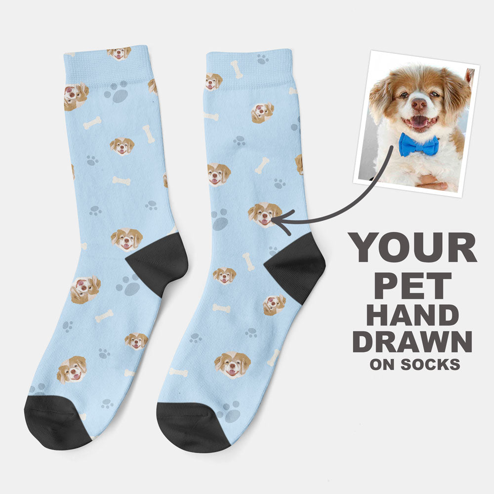 Custom Dog Face Socks