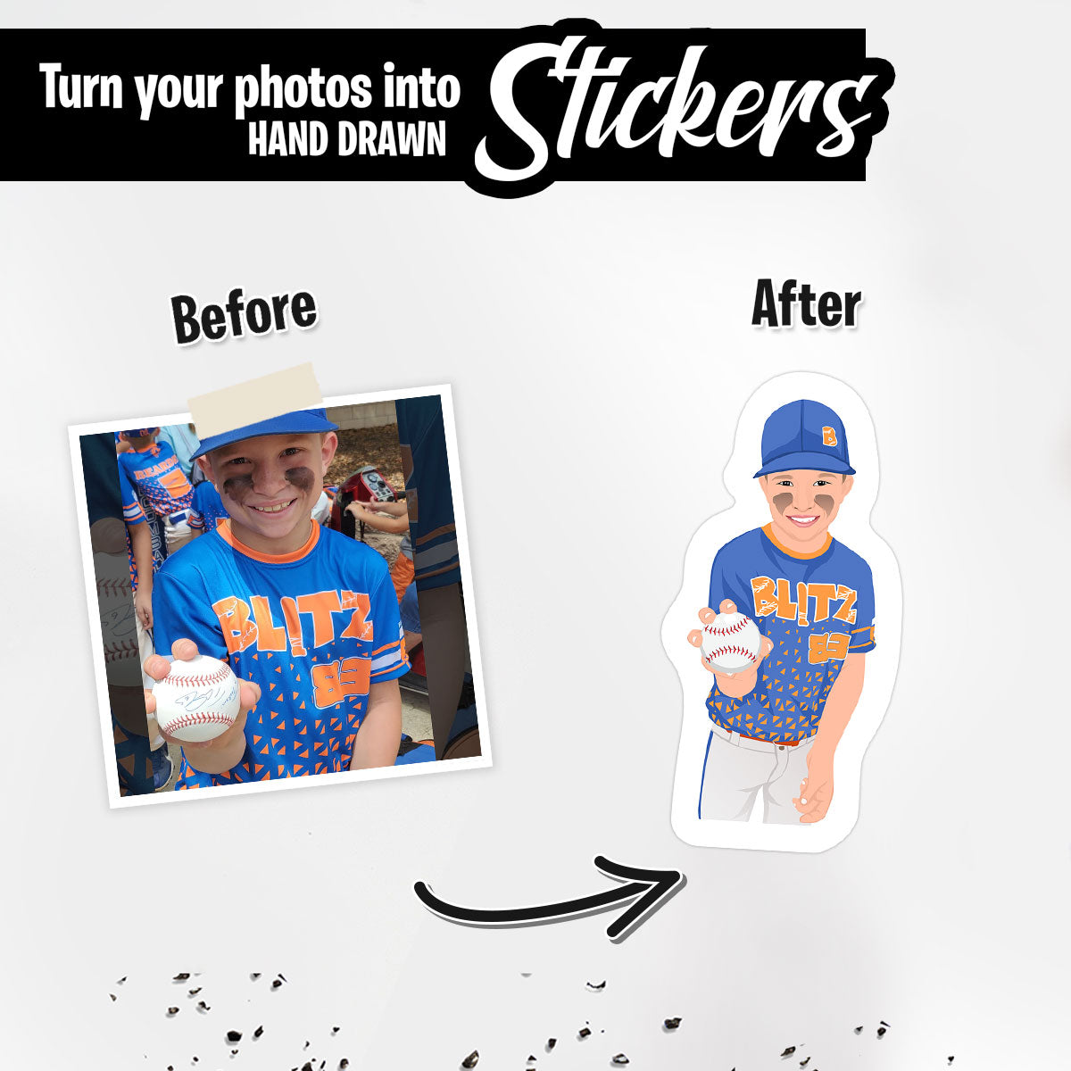 Custom Little League Baseball Stickers