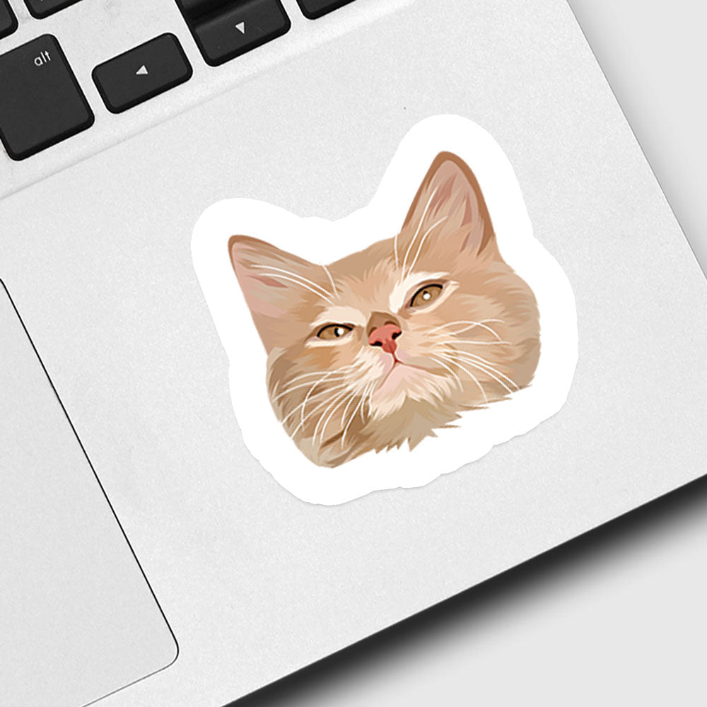 Custom Cat Face Stickers