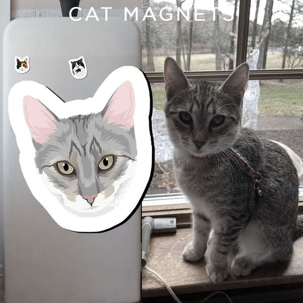 Custom Cat Face Magnets