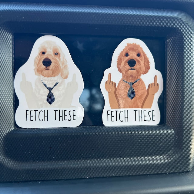 Custom Funny "Fetch These" Dog Magnets