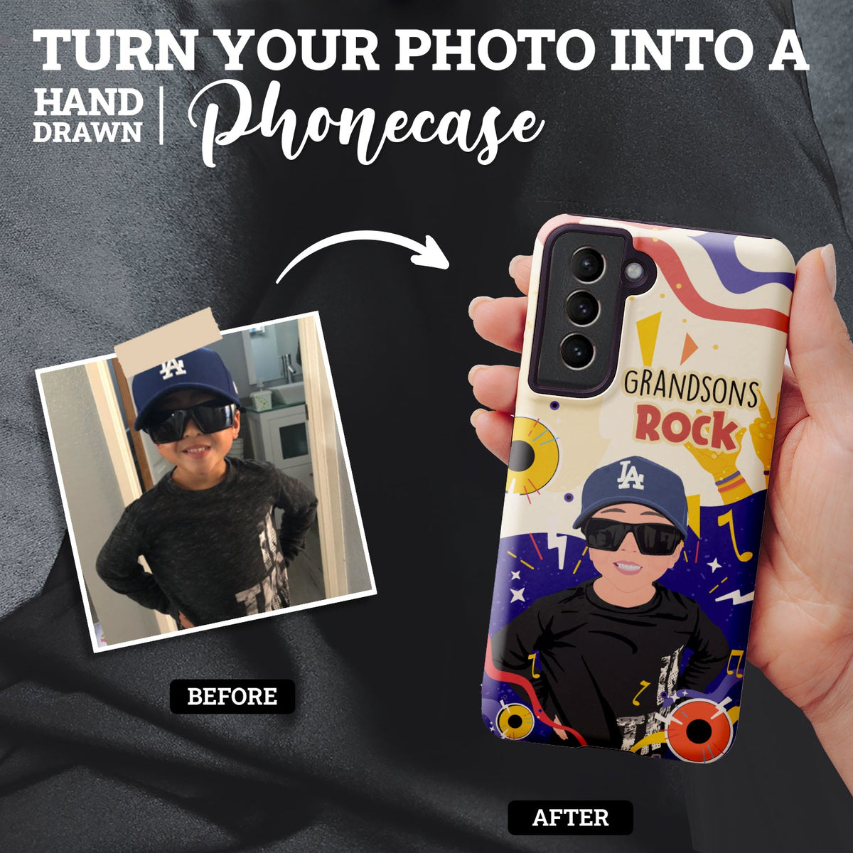 Grandsons Rock Phone Case Personalized