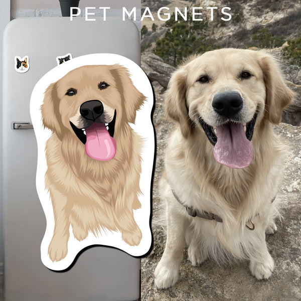 Custom Pet Portrait Magnets