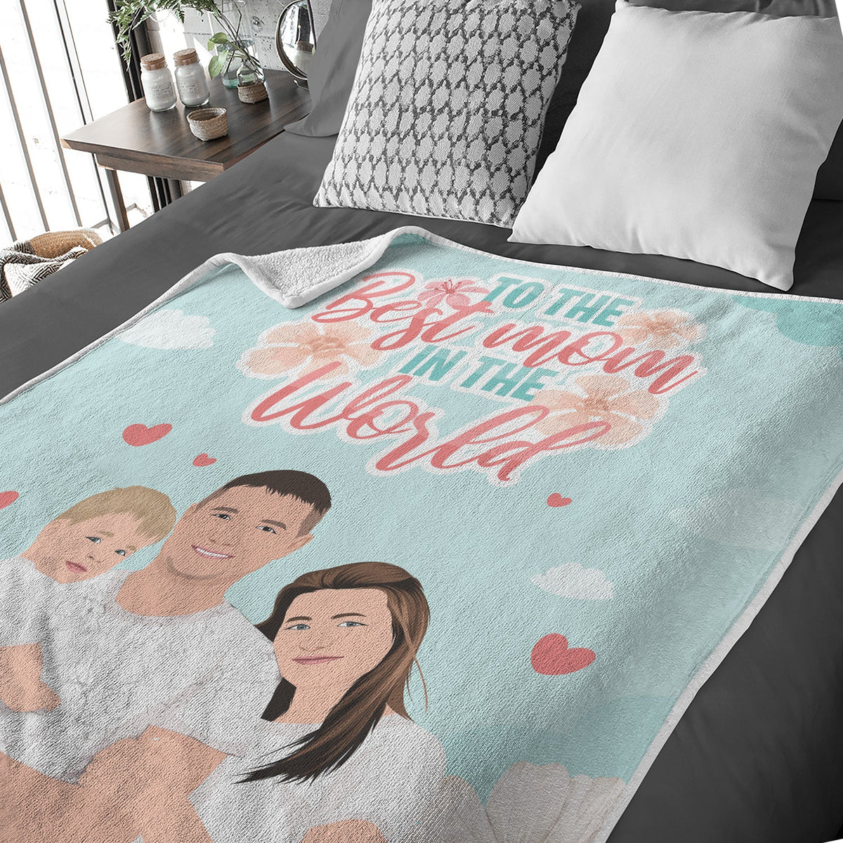 Best Mom in the World Blanket Personalized