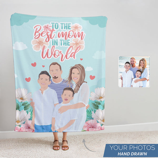 Best Mom in the World Blanket Personalized