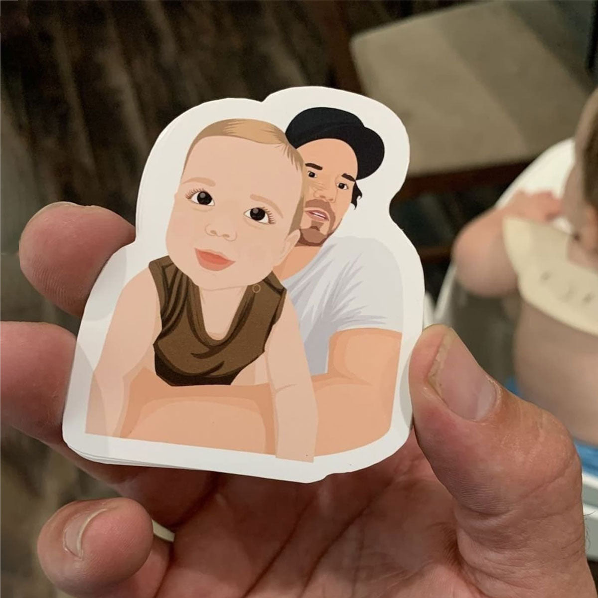 Custom Father and Son Stickers