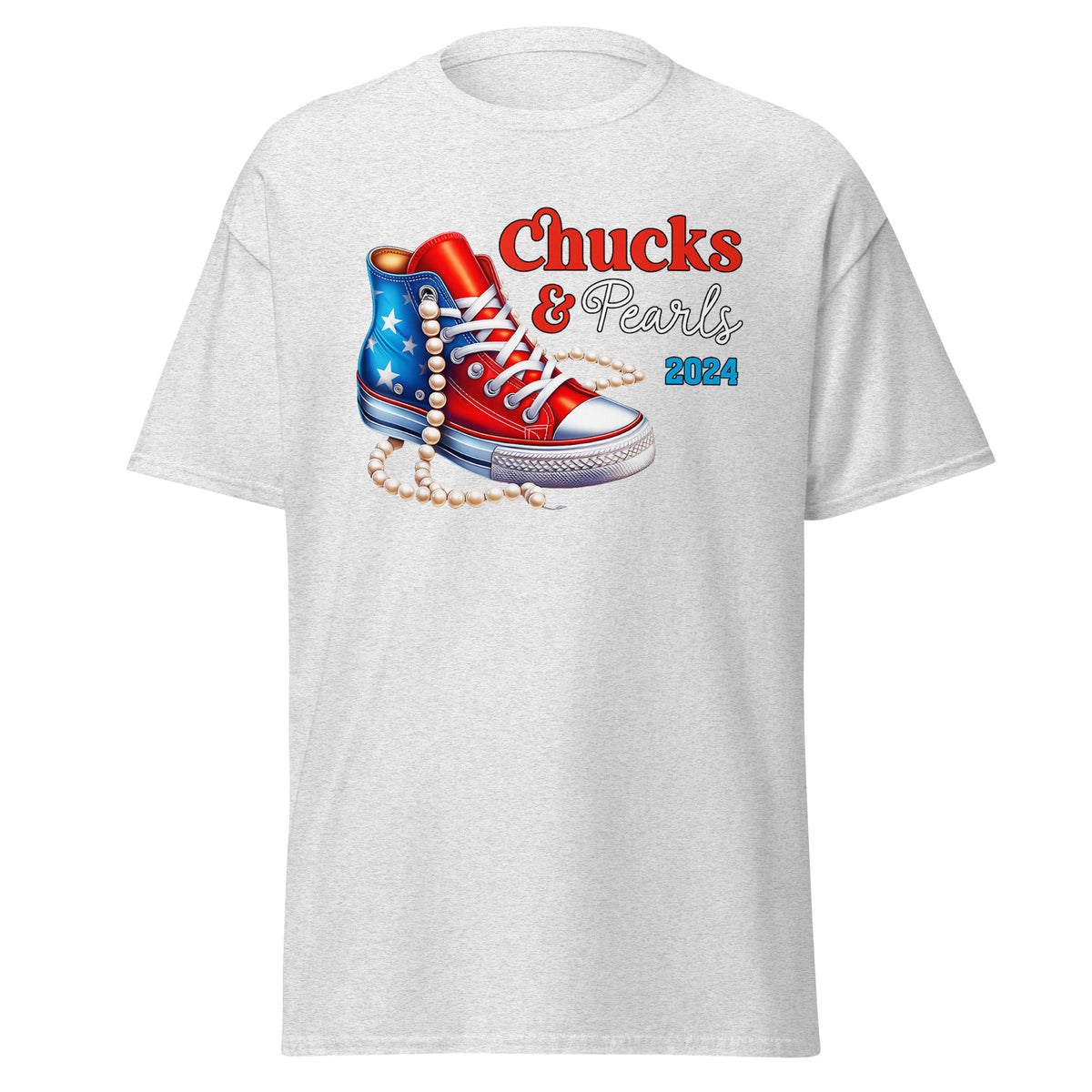 Chucks And Pearls - Kamala Harris Tee Shirt - Chuck And Pearl 2024 - I Am With Kamala - Tshirt Classic.