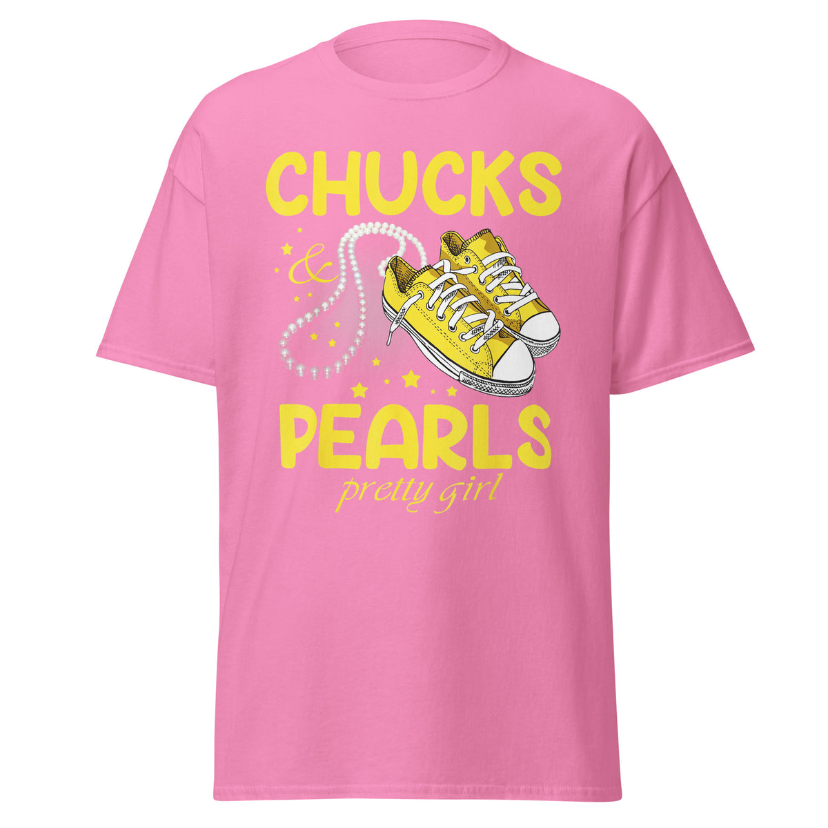 Chucks And Pearls Pretty Girl - Kamala Harris Tee - Kamala Tee - Kamala 2024 Election Tee Chuck And Pearl Classic Tshirt.