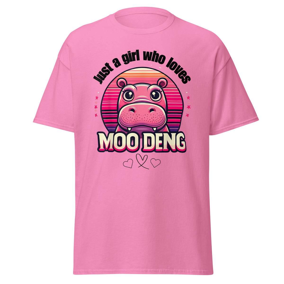 Just A Girl Who Loves Moo Deng Tshirt Moo Deng Tee Shirt Funny Baby Hippo Moo Deng Unisex Classic.