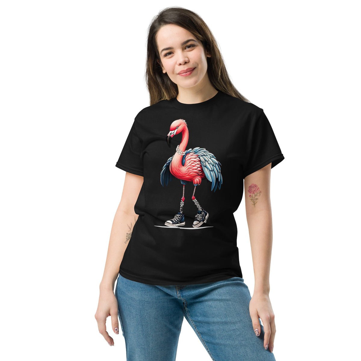 Flamingo Chucks And Pearls Comma La Kamala Harris 2024 Tee - Shirt - Classic T-shirt