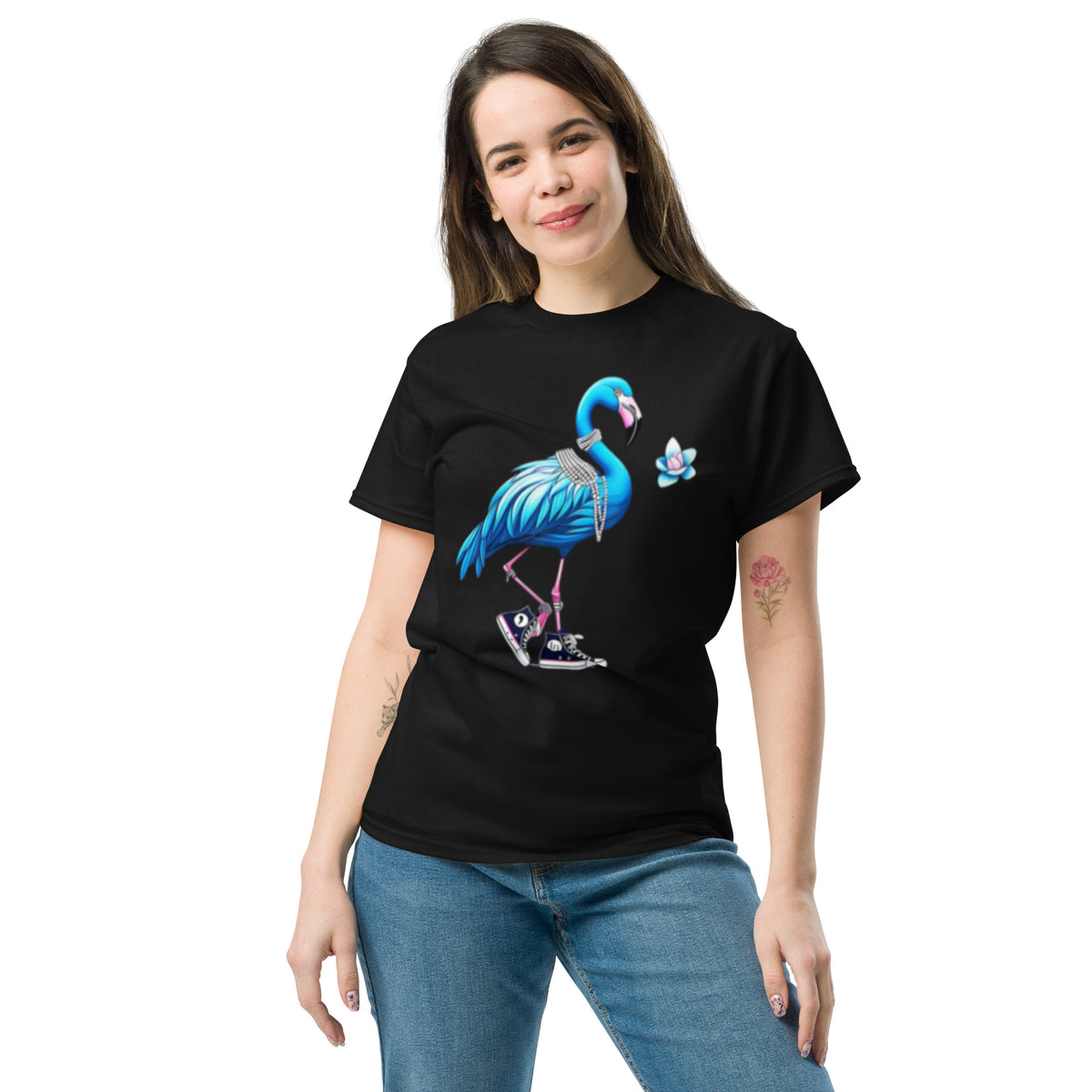 Retro Flamingo Chucks And Pearls Tee Comma-La Kamala Harris 2024 Classic T-shirt.