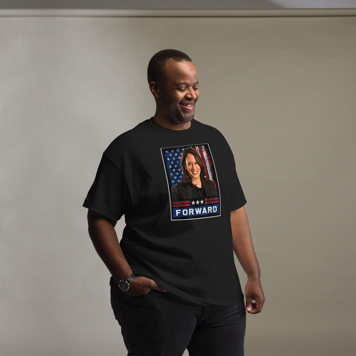 Kamala Forward With 2024 Election President T-shirt Unisex Classic Tee - Kamala Harris Shirt Forward Election 2024.