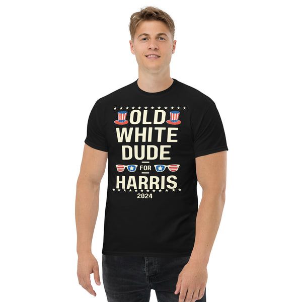 Old White Dude For Harris - Kamala Harris Shirt - White Dudes For Kamala 2024 Tshirt Classic Tee