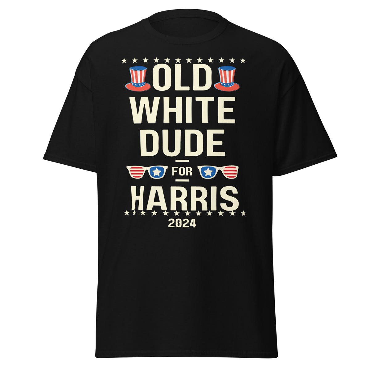 Old White Dude For Harris - Kamala Harris Shirt - White Dudes For Kamala 2024 Tshirt Classic Tee