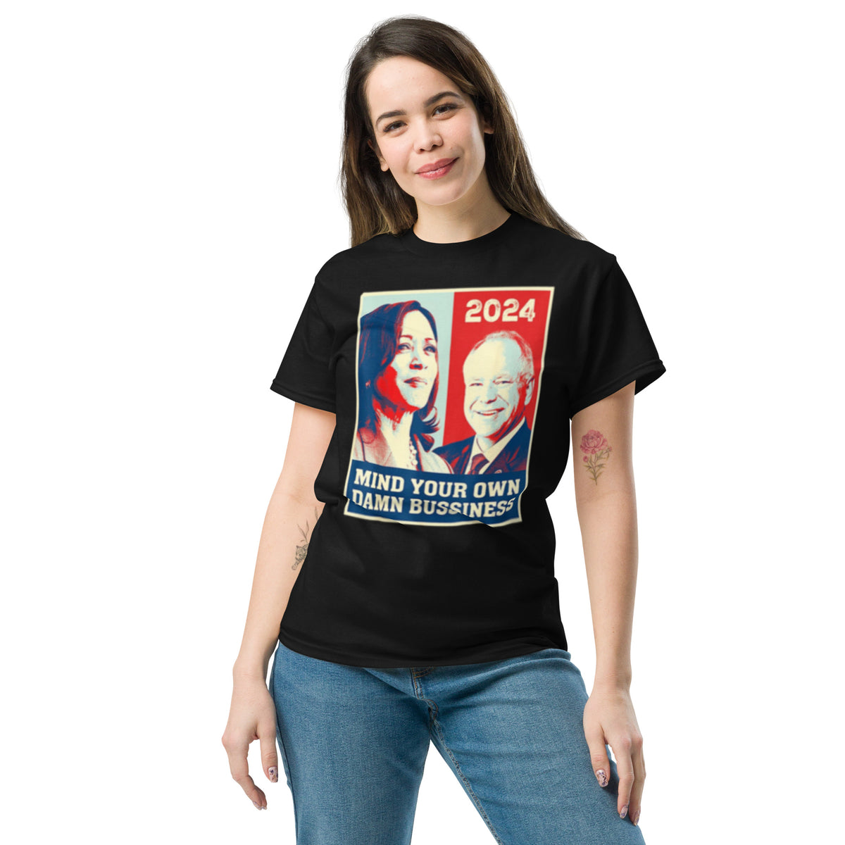 Mind Your Own Damn Business - Kamala Walz Tee - Kamala Harris Shirt - Kamala Walz Tshirt Unisex classic tee