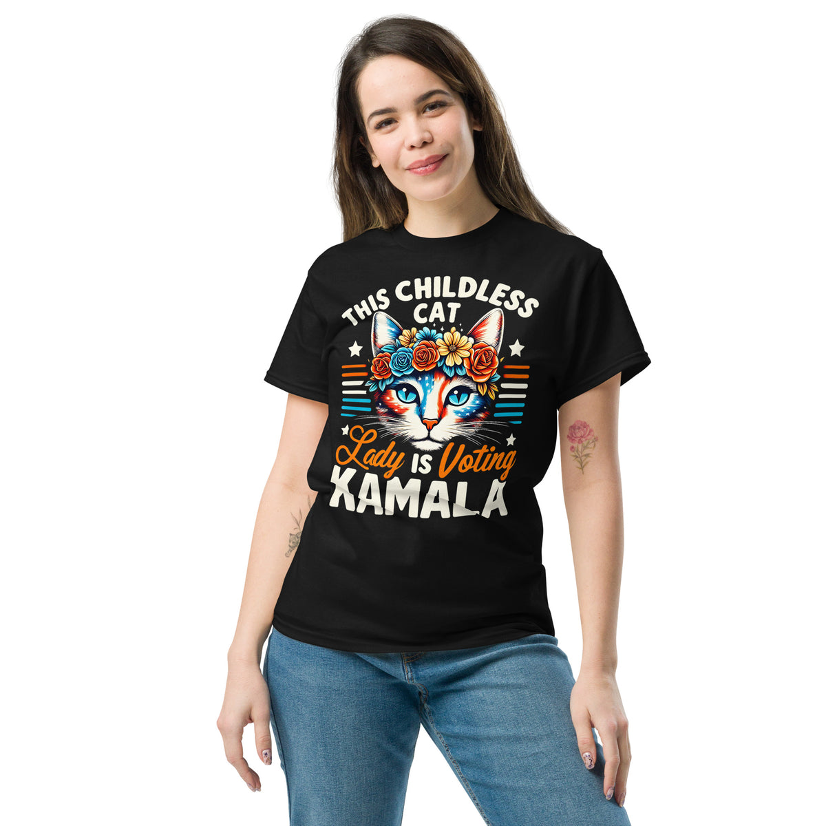 Childless Catlady Is Voting Kamala Harris Tee Kamala Tee - Kamala 2024 Shirt Kamala Rally Women's Classic T-shirt.