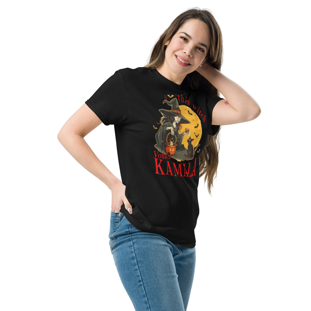 This Witch Votes Kamala Harris Tee, Kamala Harris Halloween T-shirt Classic Shirt.