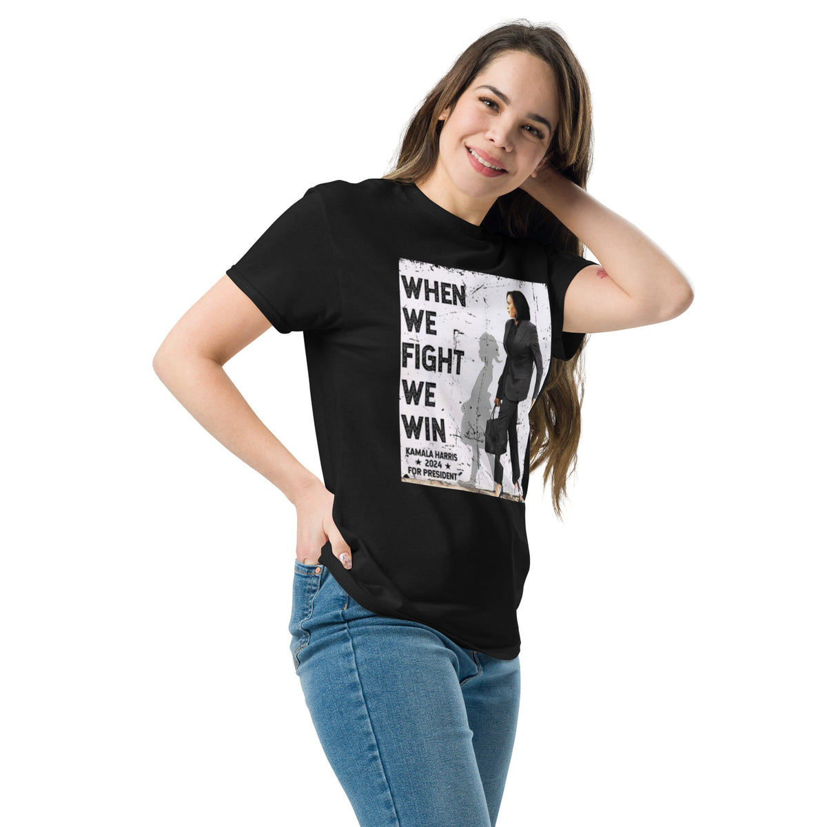 When We Fight We Win Harris 47 Tee, Harris Walz 2024 T-shirt Kamala Harris For President 2024 Shirt Classic