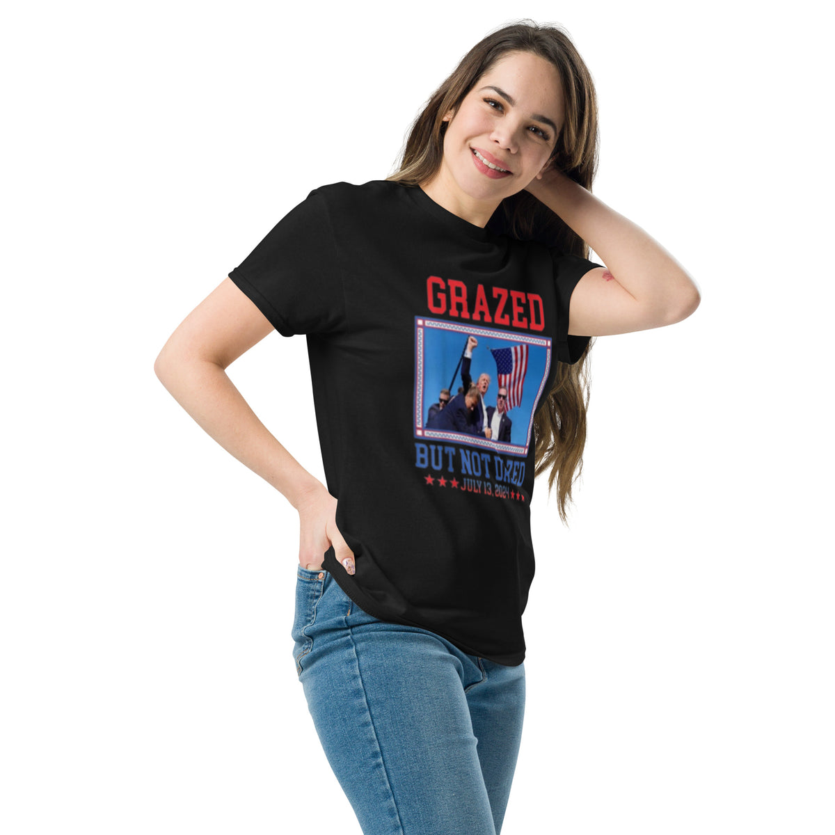 Grazed But Not Drazed - Trump 2024 Election Tee - Trump Tshirt Unisex classic tee