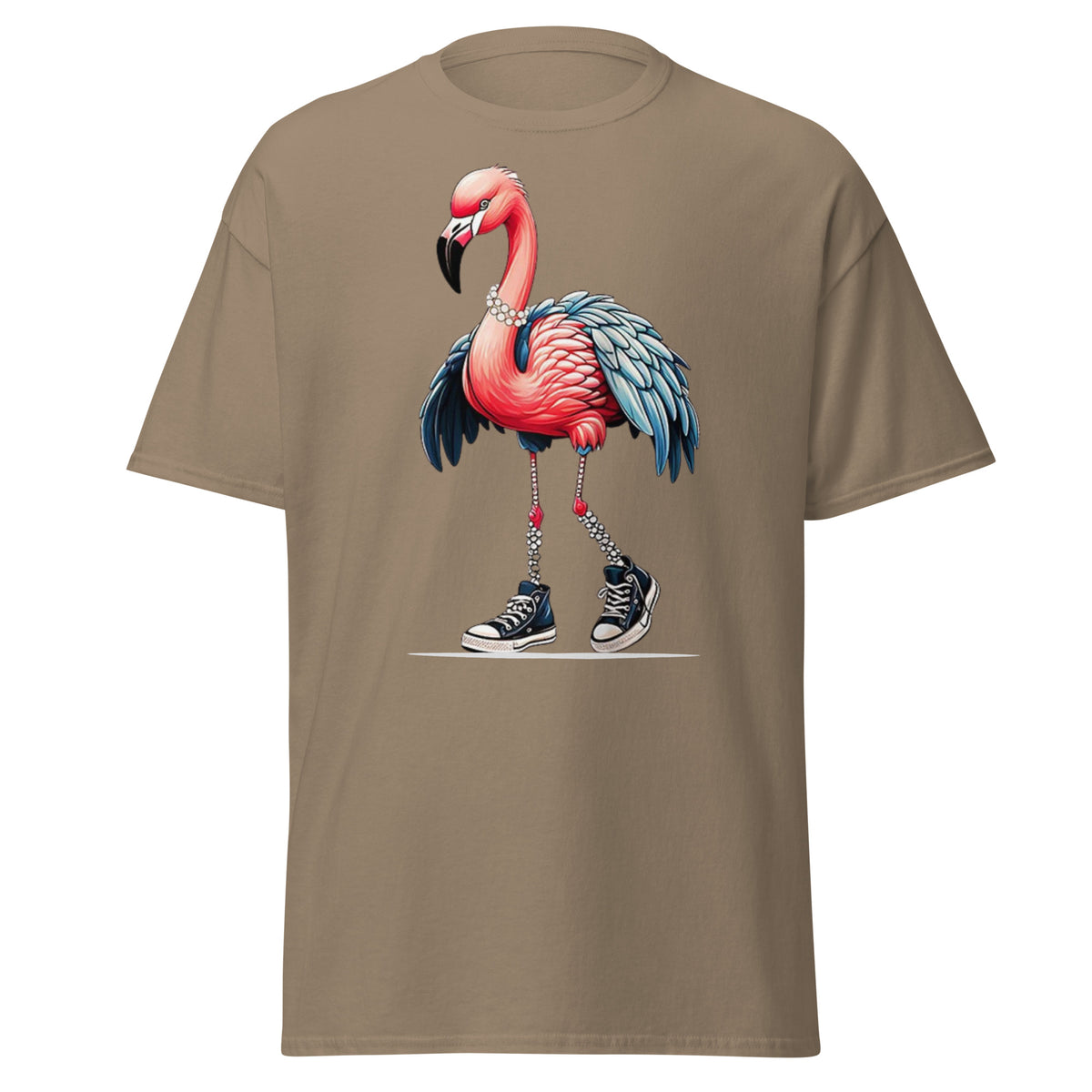 Flamingo Chucks And Pearls Comma La Kamala Harris 2024 Tee - Shirt - Classic T-shirt