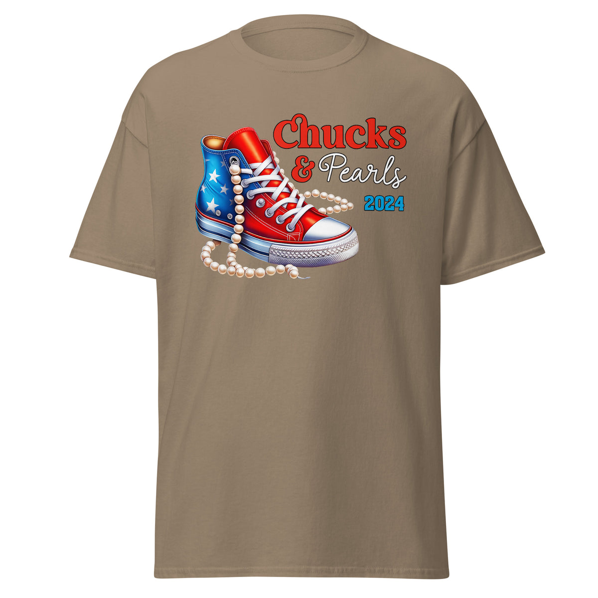 Chucks And Pearls - Kamala Harris Tee Shirt - Chuck And Pearl 2024 - I Am With Kamala - Tshirt Classic.