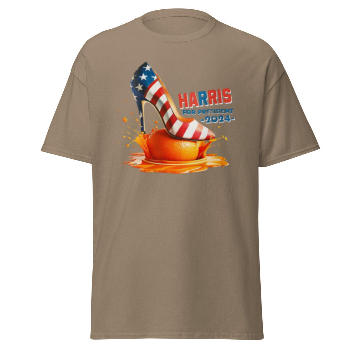 Harris For President - Kamala Orange High Heel Crush Tee - Harris For President 2024 Classic Tee