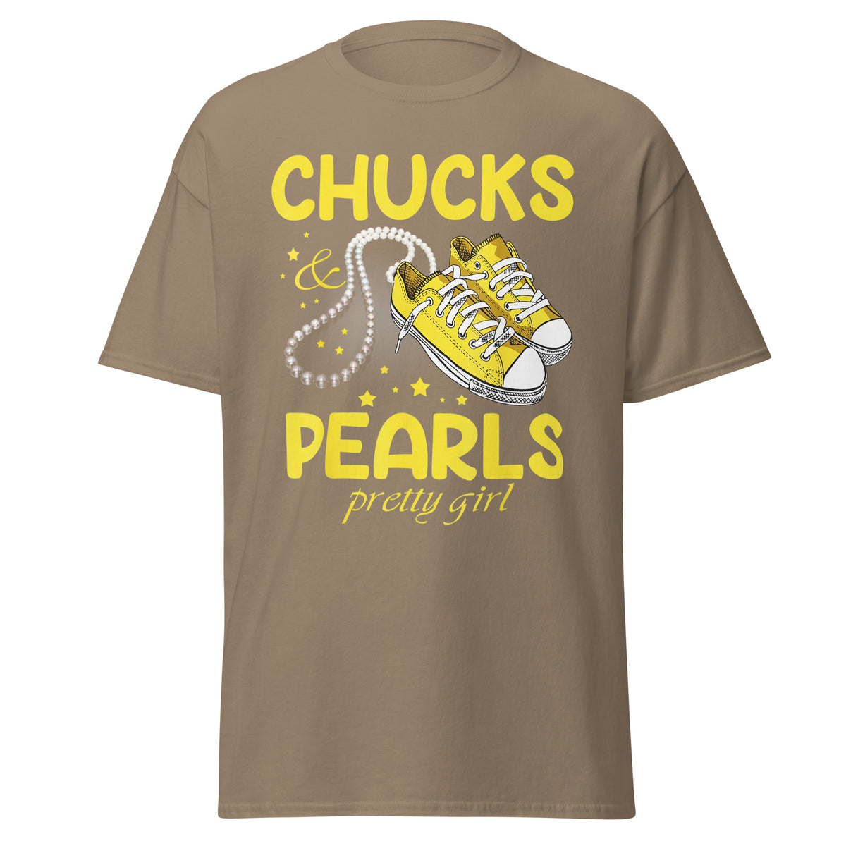 Chucks And Pearls Pretty Girl - Kamala Harris Tee - Kamala Tee - Kamala 2024 Election Tee Chuck And Pearl Classic Tshirt.