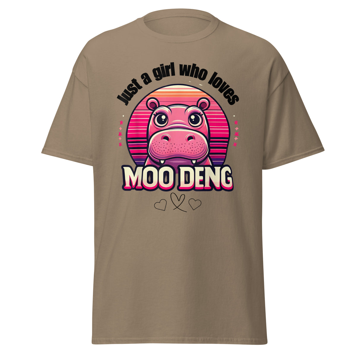 Just A Girl Who Loves Moo Deng Tshirt Moo Deng Tee Shirt Funny Baby Hippo Moo Deng Unisex Classic.