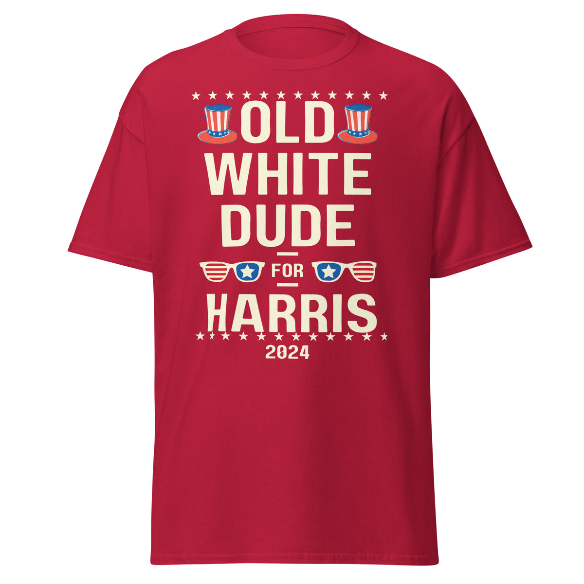 Old White Dude For Harris - Kamala Harris Shirt - White Dudes For Kamala 2024 Tshirt Classic Tee