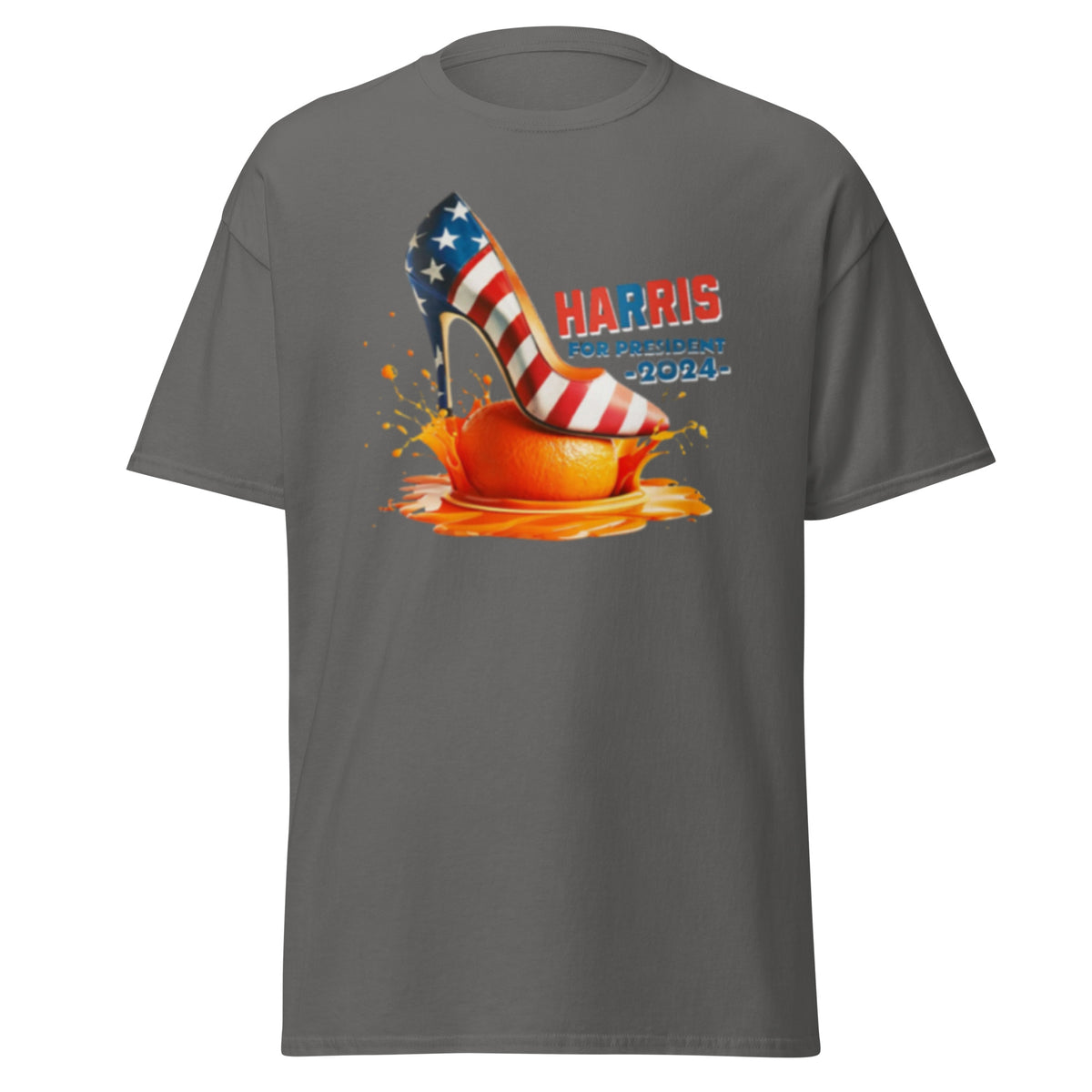 Harris For President - Kamala Orange High Heel Crush Tee - Harris For President 2024 Classic Tee