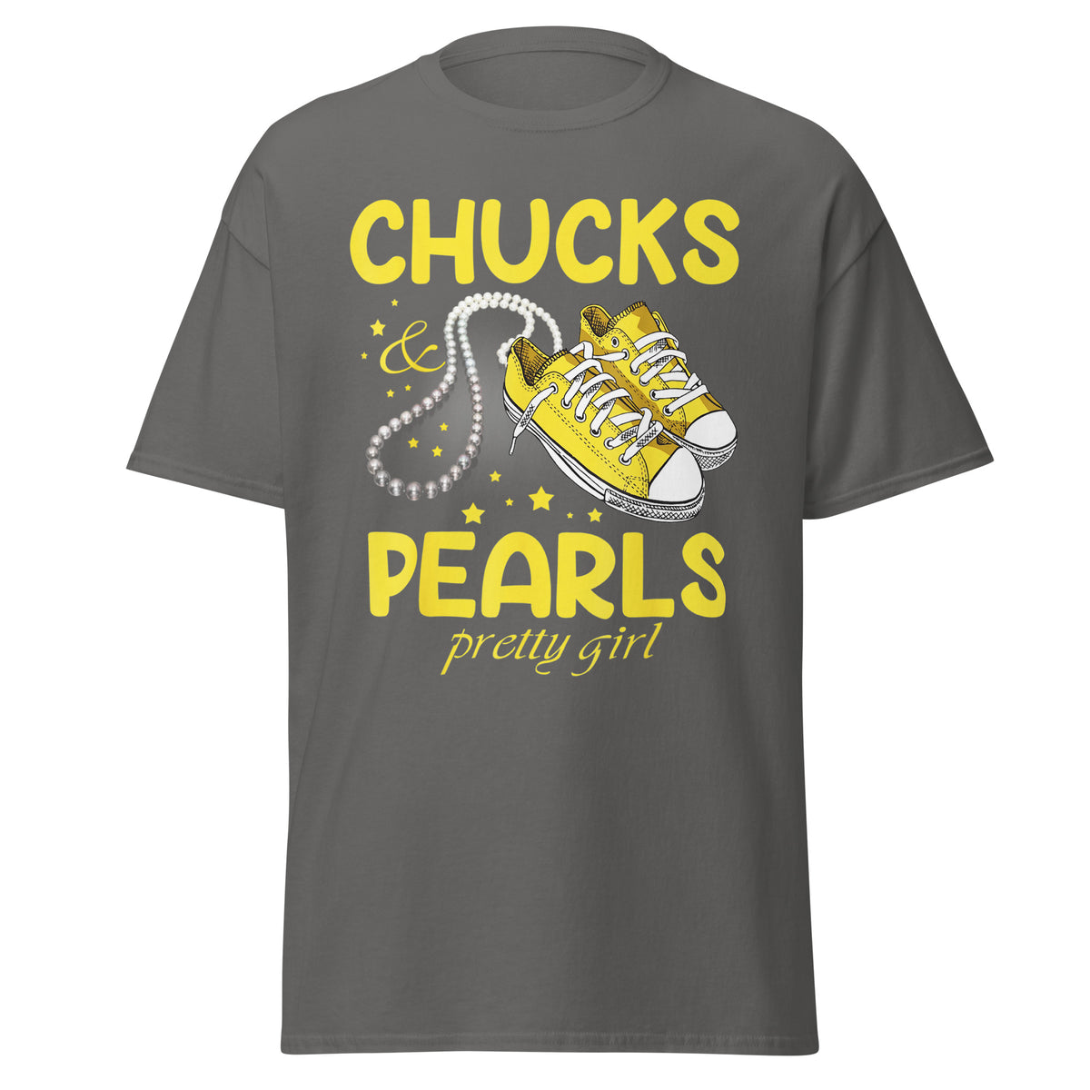 Chucks And Pearls Pretty Girl - Kamala Harris Tee - Kamala Tee - Kamala 2024 Election Tee Chuck And Pearl Classic Tshirt.