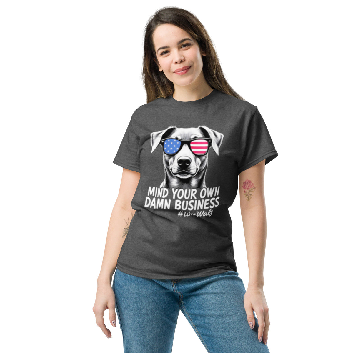 Mind Your Own Damn Business - Kamala Walz Shirt Kamala Harris Tim walz Tshirt 2024 Unisex Classic Tee.