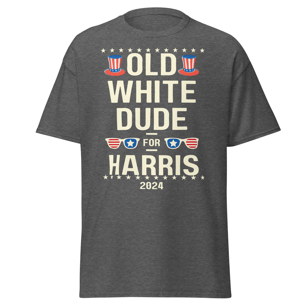 Old White Dude For Harris - Kamala Harris Shirt - White Dudes For Kamala 2024 Tshirt Classic Tee