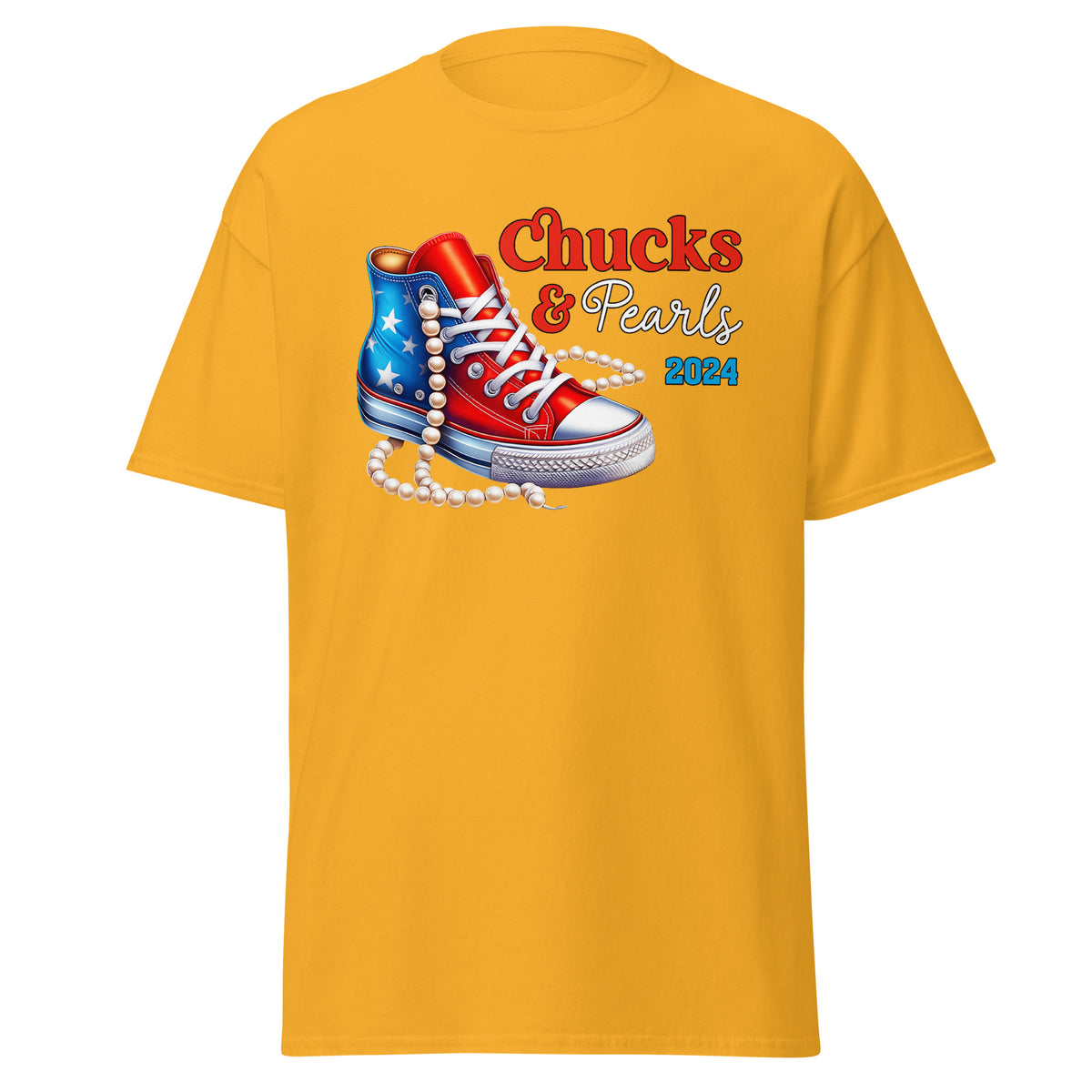 Chucks And Pearls - Kamala Harris Tee Shirt - Chuck And Pearl 2024 - I Am With Kamala - Tshirt Classic.