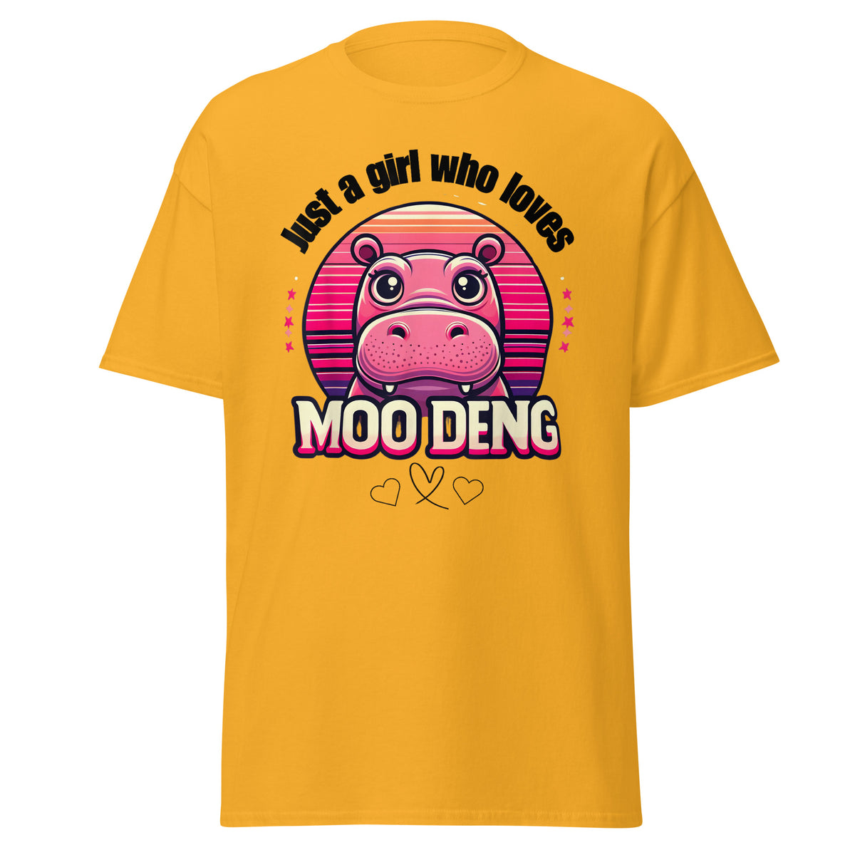 Just A Girl Who Loves Moo Deng Tshirt Moo Deng Tee Shirt Funny Baby Hippo Moo Deng Unisex Classic.