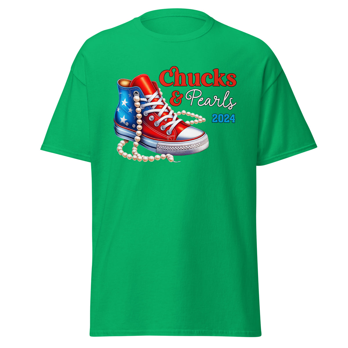 Chucks And Pearls - Kamala Harris Tee Shirt - Chuck And Pearl 2024 - I Am With Kamala - Tshirt Classic.