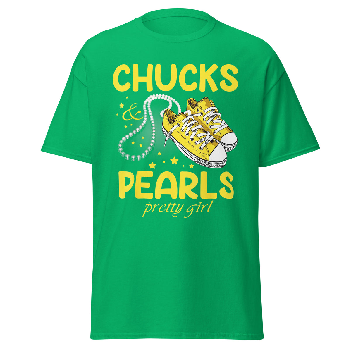 Chucks And Pearls Pretty Girl - Kamala Harris Tee - Kamala Tee - Kamala 2024 Election Tee Chuck And Pearl Classic Tshirt.