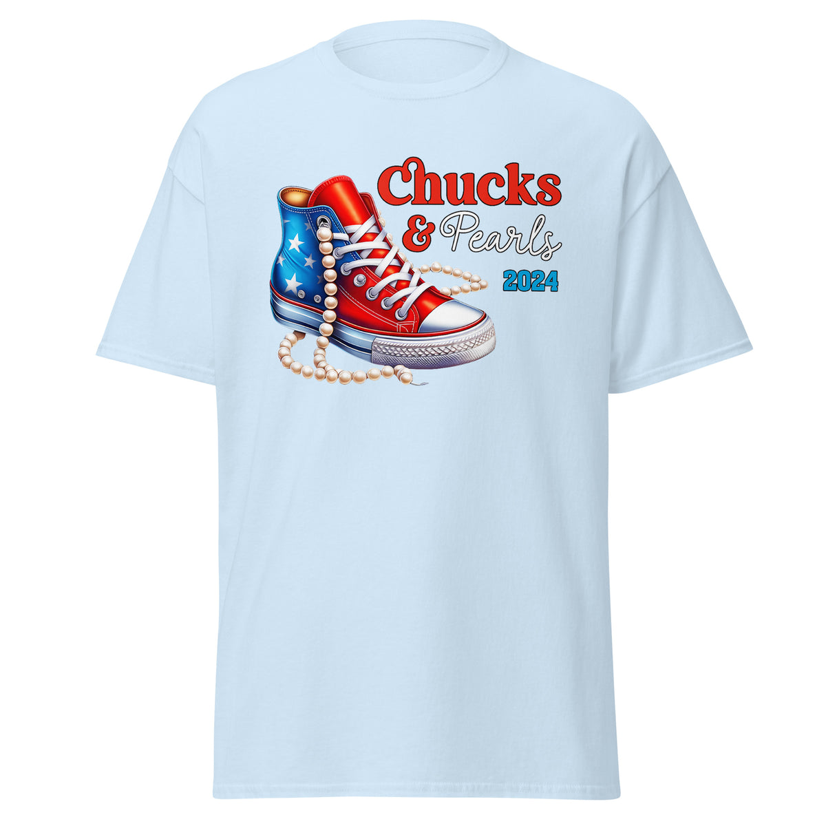 Chucks And Pearls - Kamala Harris Tee Shirt - Chuck And Pearl 2024 - I Am With Kamala - Tshirt Classic.