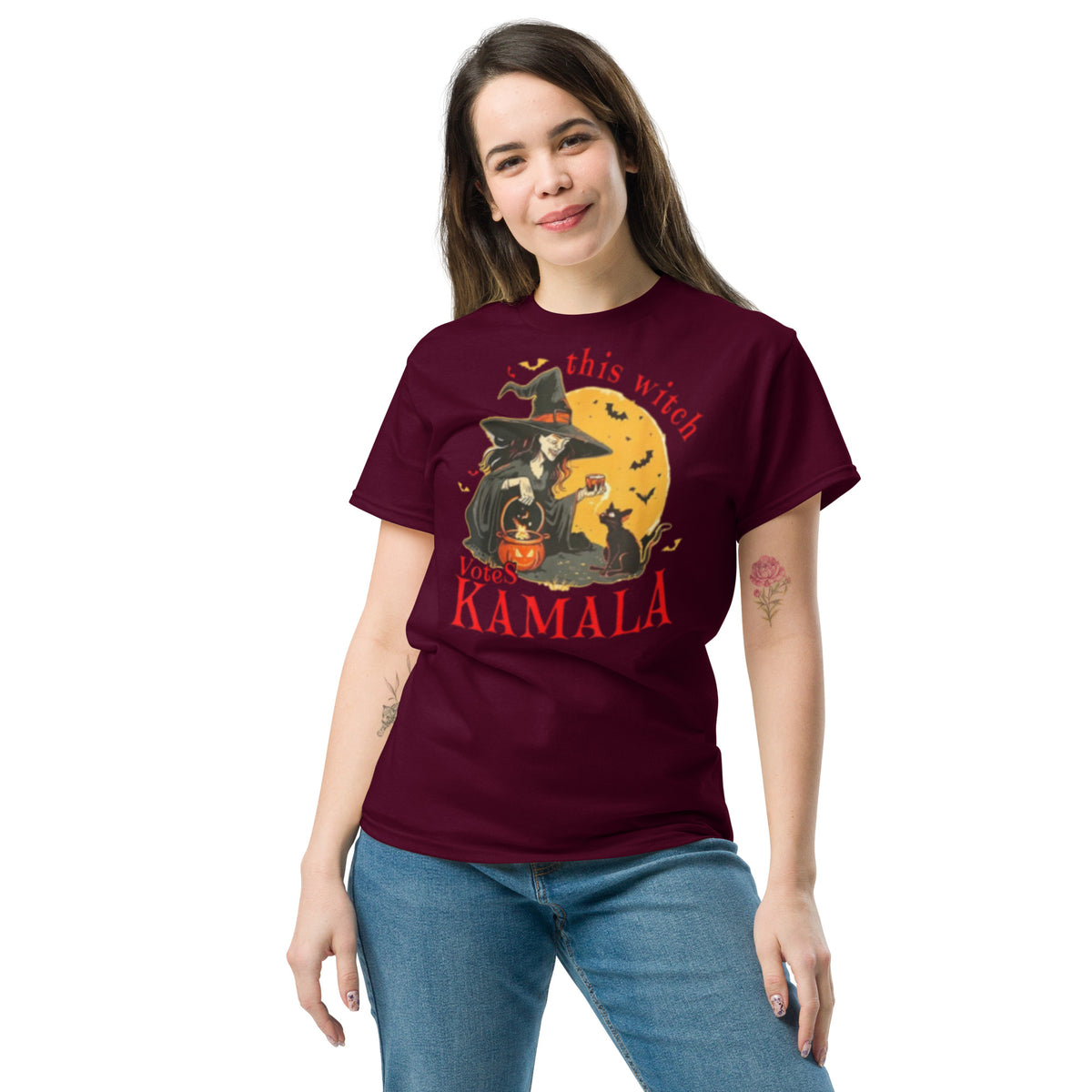 This Witch Votes Kamala Harris Tee, Kamala Harris Halloween T-shirt Classic Shirt.