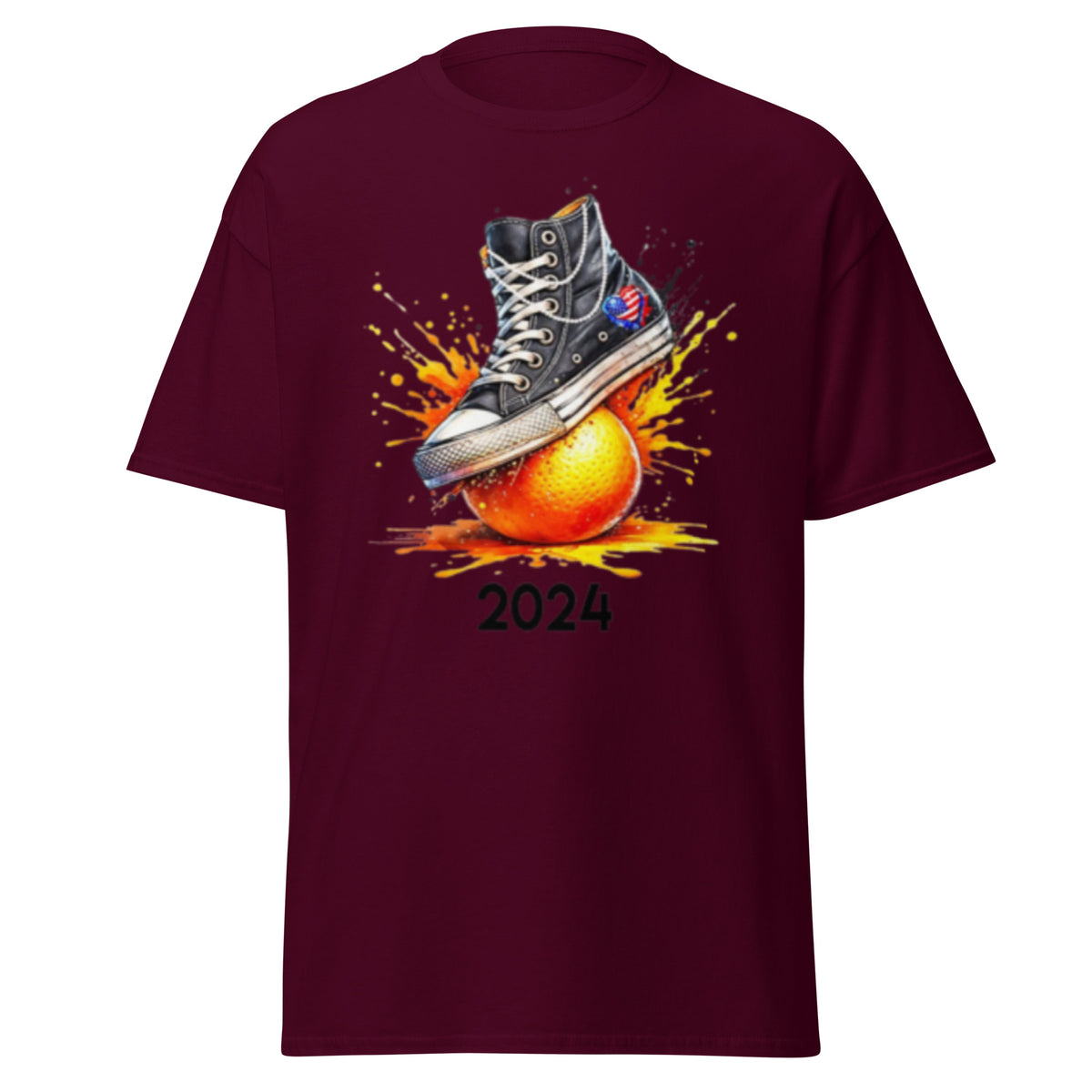 Sneakers And Pearls Smashing An Orange - Crushing Oranges Kamala 2024 Tshirt Unisex Classic Kamala Harris Tee.